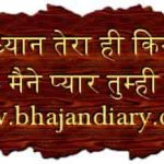 मैने ध्यान तेरा ही किया है मैने नाम तेरा ही लिया है भजन लिरिक्स