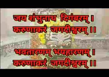 जयशंभुनाथ दिगंबरम करुणाकरं जगदीश्वरम