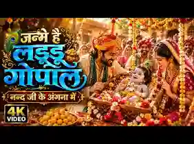 जन्मे है लड्डू गोपाल नंद जी के अंगना में लिरिक्स